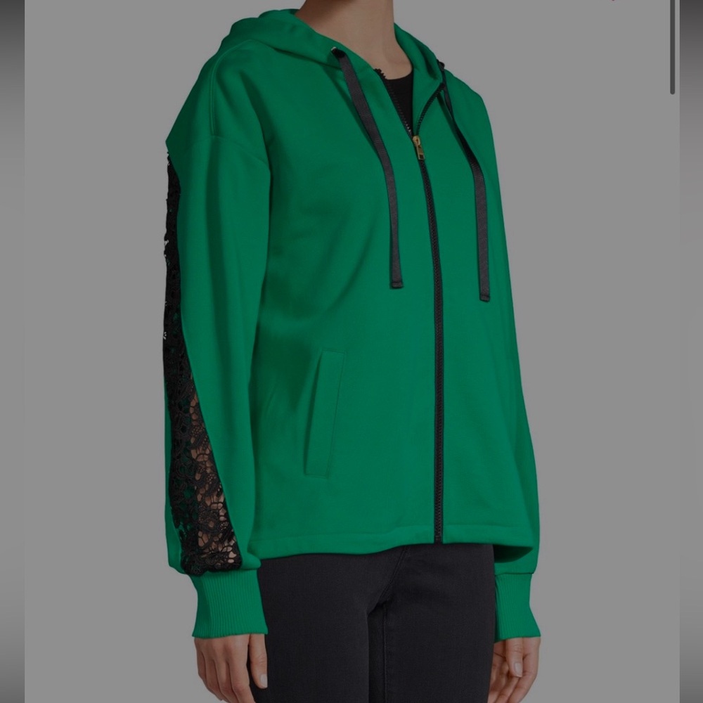 Escada Sport
Lace Hooded Cotton-Blend Jacket
